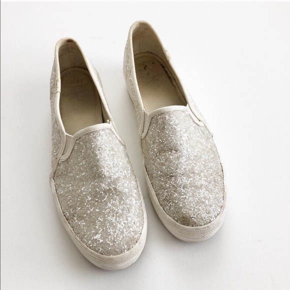 Keds Shoes - Keds Kate Spade Triple Decker Glitter Slip On Shoe